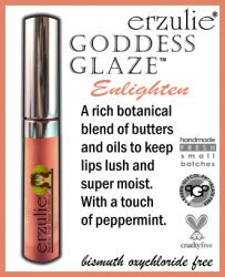 Natural Organic Lip Gloss Soft Coral and Gold Shimmer  Goddess Glaze™ in ENLIGHTEN   non toxic lip gloss cruelty free