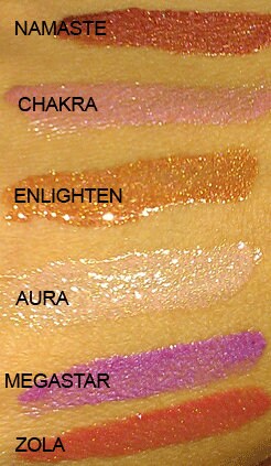 Natural Organic Lip Gloss Soft Coral and Gold Shimmer  Goddess Glaze™ in ENLIGHTEN   non toxic lip gloss cruelty free