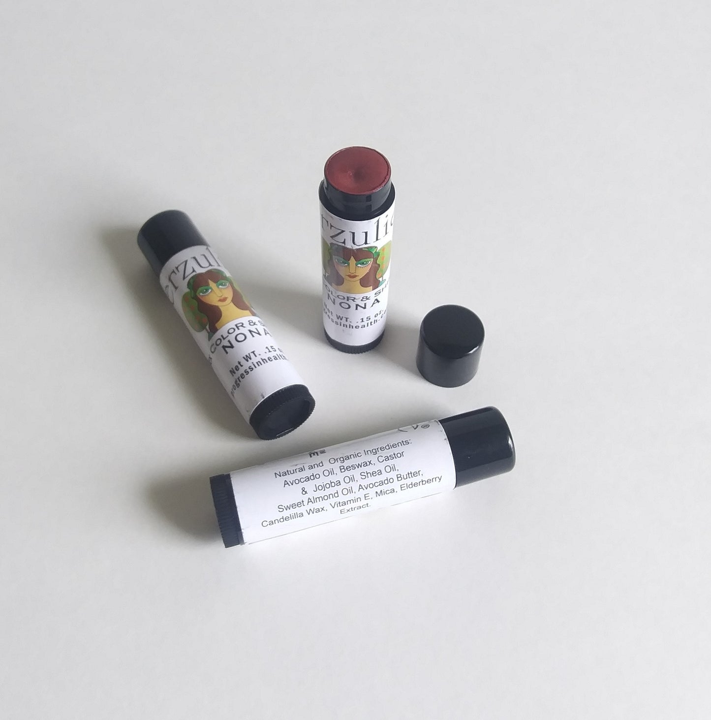 NONA Organic and Natural Mineral Lipstick RX Color and Shine™ |  Non Toxic Cruelty Free Lipstick | Clean Makeup |