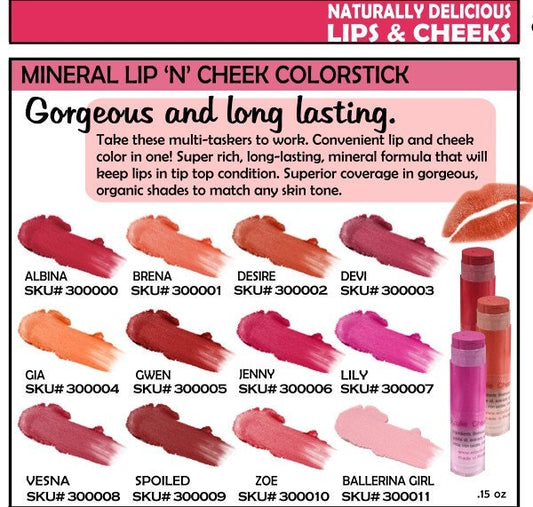 Organic Cream Blush / Lipstick Colorstick  | Acne Safe Cosmetics | Your Choice of Two | Cruelty Free | Non Toxic Makeup