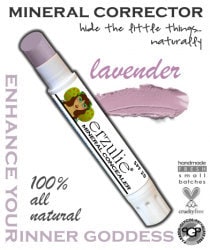 Natural Makeup Organic Mineral Corrector Stick In Lavender   Non-comedogenic  Acne Safe Makeup Gluten Free Makeup  Cruelty Free Makuep