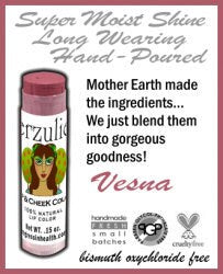 VESNA Organic Lipstick & Cream Blush Colorstick – Soft Earthy Plum | Multi-Use | Non-Comedogenic | Cruelty Free Makeup | Natural Cosmetics