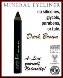 Organic Eyeliner Pencil  Dark Brown Chubby Eyeliner/ Eyebrow Pencil  Natural Makeup Cruelty Free Cosmetics  Chubby Size Eyeliner Pencil