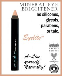 Organic Highlighter  Eyelite™  Mineral Pink Highlighter / Corrector / Concealer All Natural Makeup Safe For Waterline