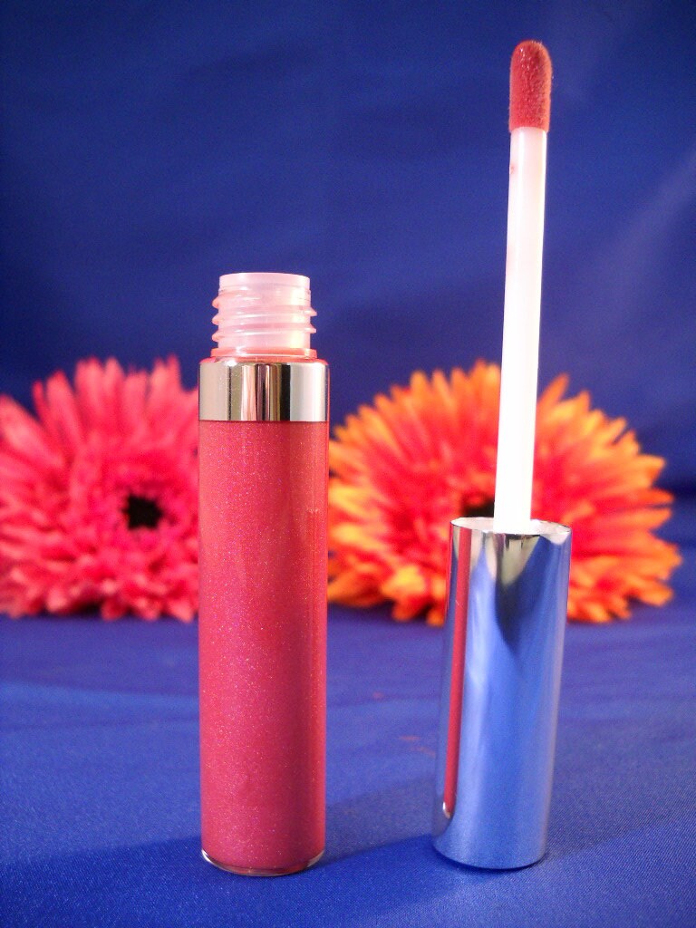 Organic Lip Gloss  Goddess Glaze ™ CHAKRA    Non Toxic  Pink with shimmer  cruelty Free non toxic lip gloss | handmade makeup | clean beauty