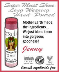 JENNY Organic Lipstick and Cream Blush Colorstick | All Natural Cruelty Free | Non Toxic Makeup | Green Makeup Handmade Lipstick