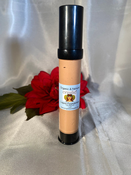 Organic Liquid Foundation in Cool Medium Light  Non-Comedogenic  All Natural Acne Safe Mineral Makeup Non Toxic Cosmetics  Cruelty Free
