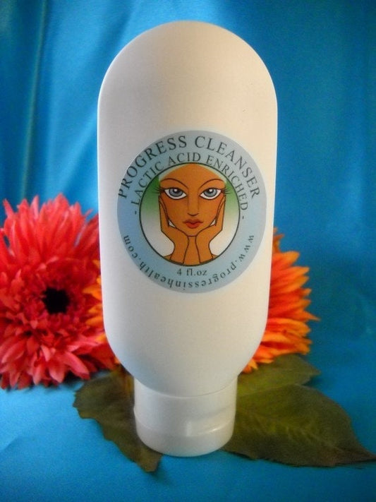 Progress™ All Natural Lactic Acid Clarifying Cleanser | Gentle Exfoliating Face Wash for Oily, Aging & Sensitive Skin | Unscented 4 oz