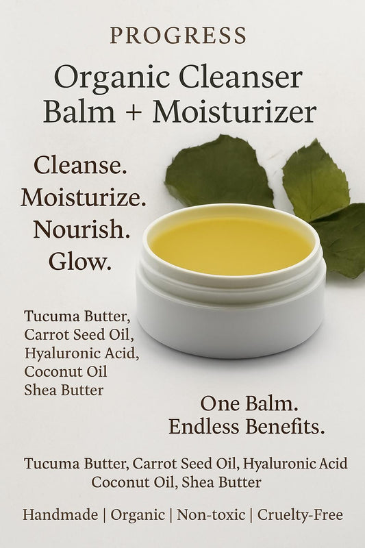 Organic Cleansing Balm | Multi-tasking Balm for Face and Skin | Facial Glow Balm | Clean Beauty Balm | Facial Mask | Balm to Oil Cleanser