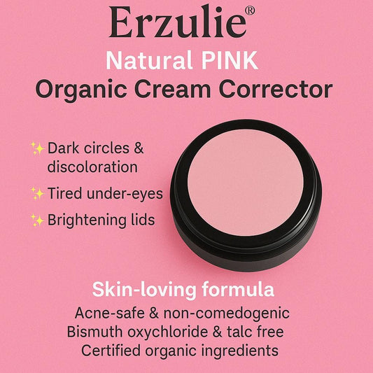 Organic Corrector and Concealer PINK | Organic Cream Corrector| Acne Safe Makeup | All Natural Makeup| Cruelty Free Cosmetics | Clean Beauty