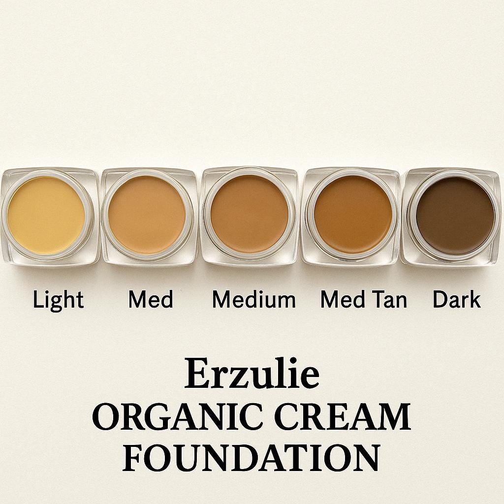 Organic Cream Foundations | Cruelty Free | Acne Safe Makeup |  Color adjusting minerals | Natural and Non Toxic Foundation | Six Shades