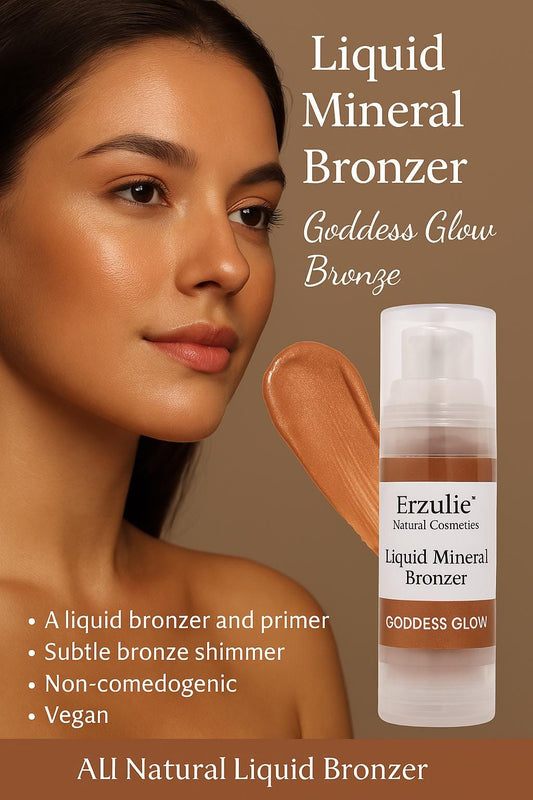 Erzulie® Natural Cosmetics Liquid Bronzer Organic Makeup  Acne Safe Makeup  Vegan  Non-comedogenic Makeup Organic Makeup Bronzer