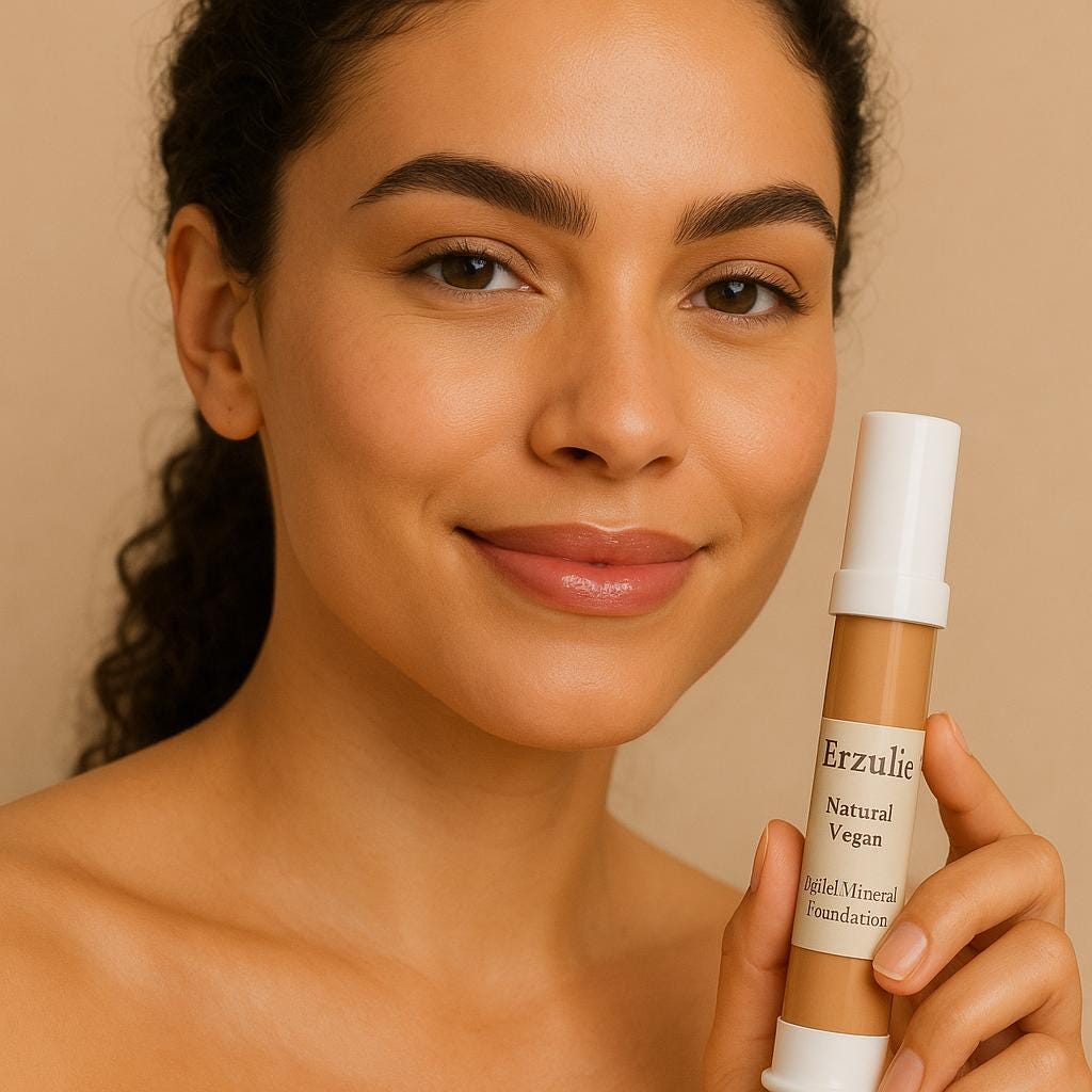 Organic Liquid Mineral Foundation in Medium |  Non-Comedogenic | Cruelty Free | Clean beauty | Age Defying Foundation| Hyaluronic acid