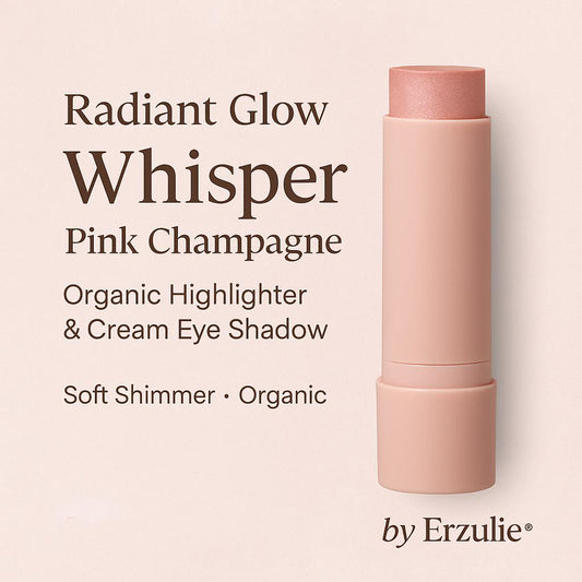 Organic Cream Eyeshadow and Highlighter in WHISPER |Non-comedogenic | Cruelty Free Makeup|  multitasking for cheeks, eyes and lips