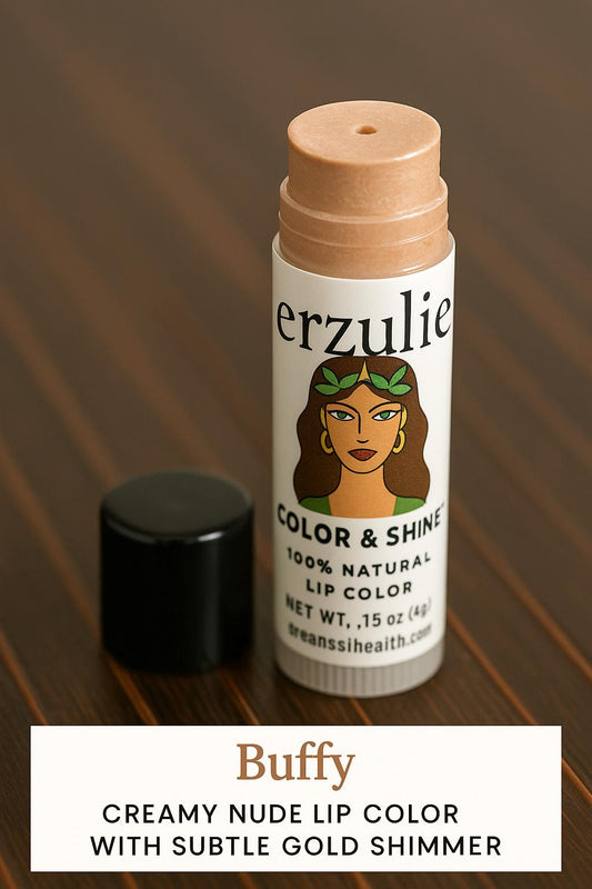 BUFFY Organic Makeup | Highlighter | Lipstick | Eyeshadow | Multi-tasking Makeup | Non Toxic Cosmetics | Lipstick Rx Color & Shine™