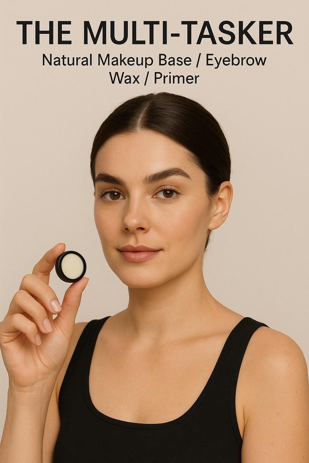 Organic Makeup Primer and Eyebrow Wax The Multi-tasker ™ Turns Any Powder into A Cream Blush, Eye Shadow, Eyeliner or Lipstick