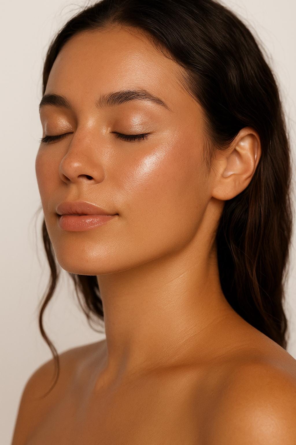 Organic Makeup Mineral Shimmer Stick in FREYA | neutral light tan | Cruelty Free | Acne Safe Makeup | Multi-tasking Makeup