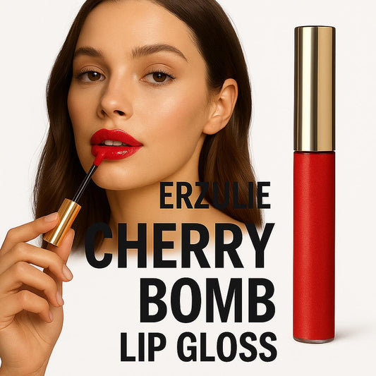 Organic Lip Gloss  | Goddess Glaze™ Lip Gloss in Cherry Bomb | Clean Beauty | Non Toxic Lip Gloss