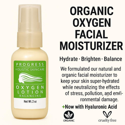 Organic Oxygen Facial Moisturizer for Normal/Dry/Mature Skin with hyaluronic acid | Cruelty Free | Non Toxic Skin Care
