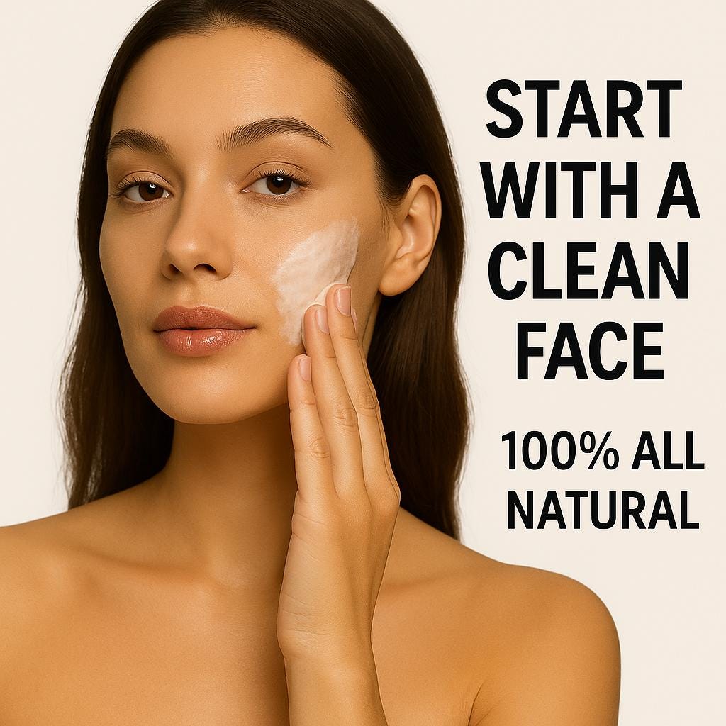 Organic Cleanser | Unscented Daily Cleanser | Vegan Cosmetics | Soap Free Clear Skin Formula | Non Toxic Skincare Radish Root Extract