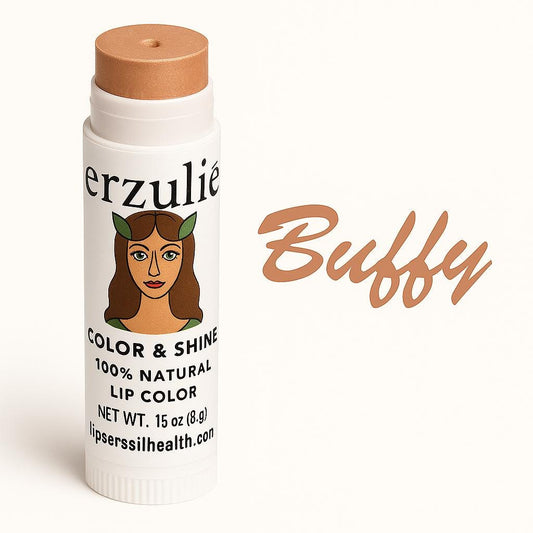 BUFFY Organic Highlighter, Eye Shadow and Lipstick Rx Color & Shine™ | Soft Nude Color for lips, cheeks and eyes |  Organic Makeup