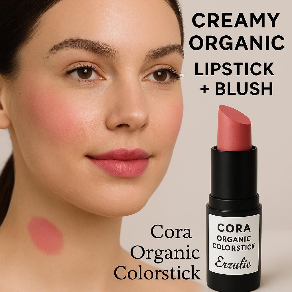 Organic Cream Blush / Lipstick Colorstick  | Acne Safe Cosmetics | Your Choice of Two | Cruelty Free | Non Toxic Makeup