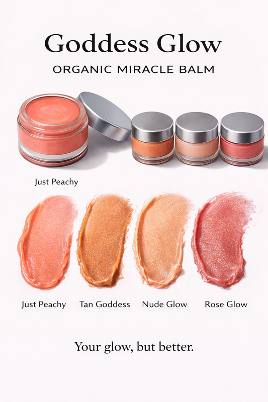 Organic Miracle Balm | Tinted Face Balm | Goddess Glow Multi-tasking Balm| Non- Comedogenic | All Over Glow Balm| Sheer Buildable Balm