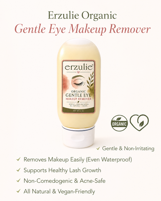 Organic Eye Makeup Remover Gel  |Gently Removes Waterproof Makeup |   Unscented Organic Gluten Free