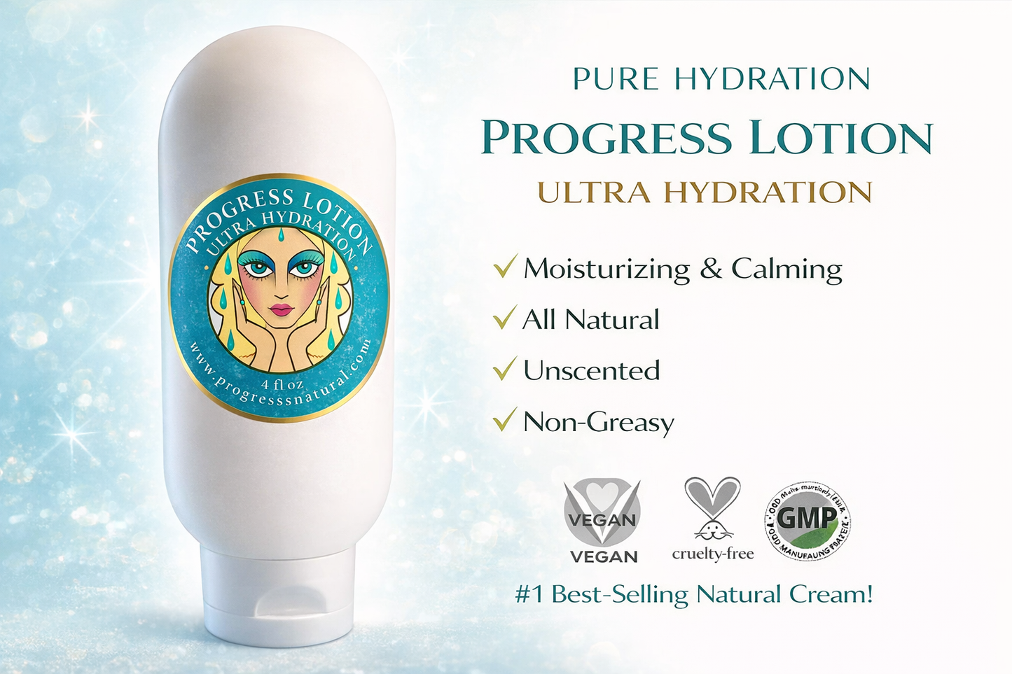 Organic Moisturizer Extra Gentle Ultra- Hydration Moisturizer | hyaluronic acid | Carrot Seed Oil Lactic Acid Free Orange Lavender Vanilla
