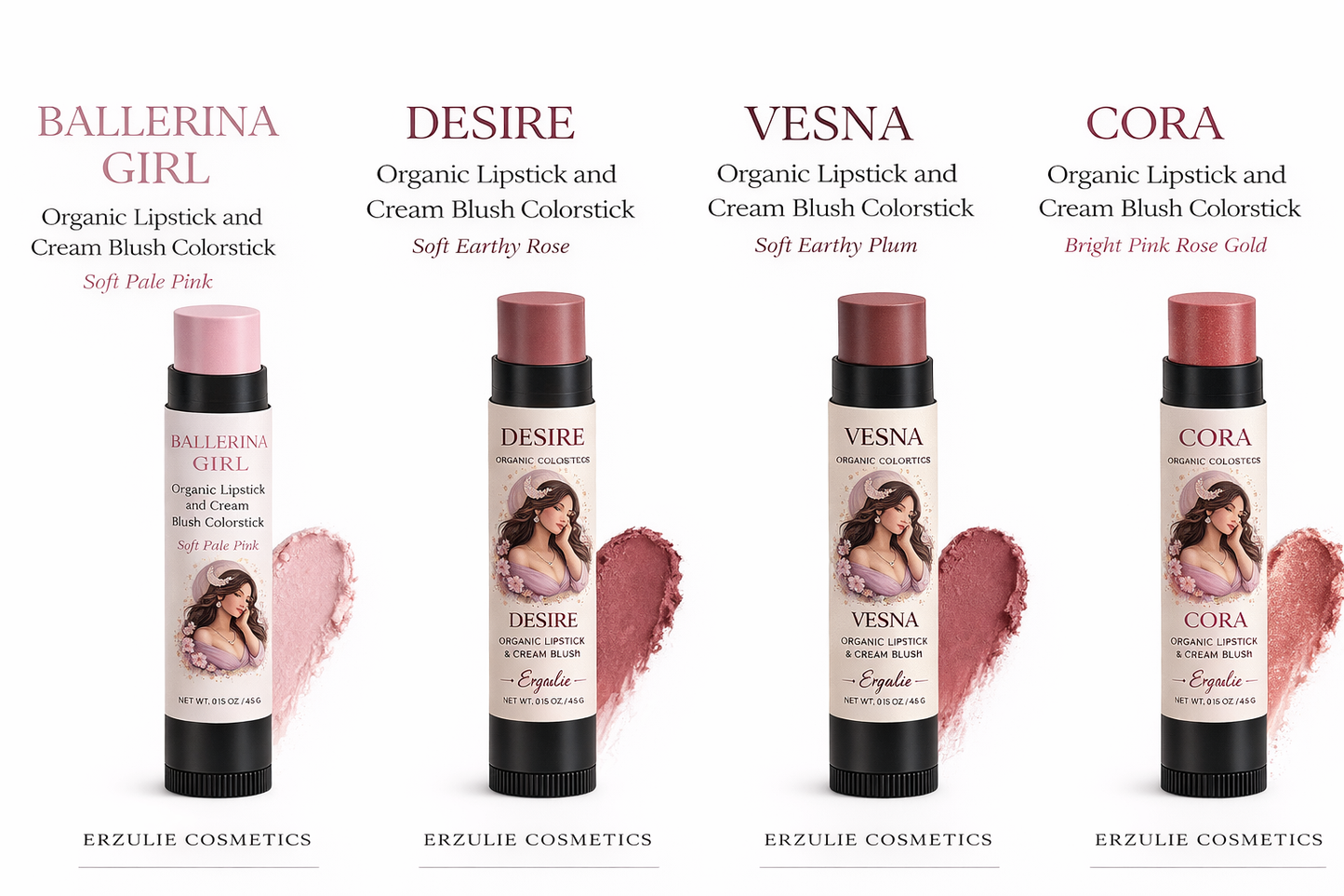 Organic Lipstick | Your Choice of Two Colors | Non Toxic Makeup | Acne Safe | Cruelty Free Cosmetics bath and beauty