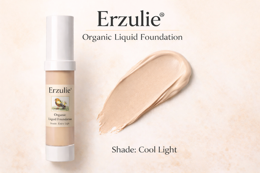 Organic Foundation with hyaluronic acid   COOL/NEUTRAL LIGHT   Vegan Makeup  Non- Comedogenic Gluten Free