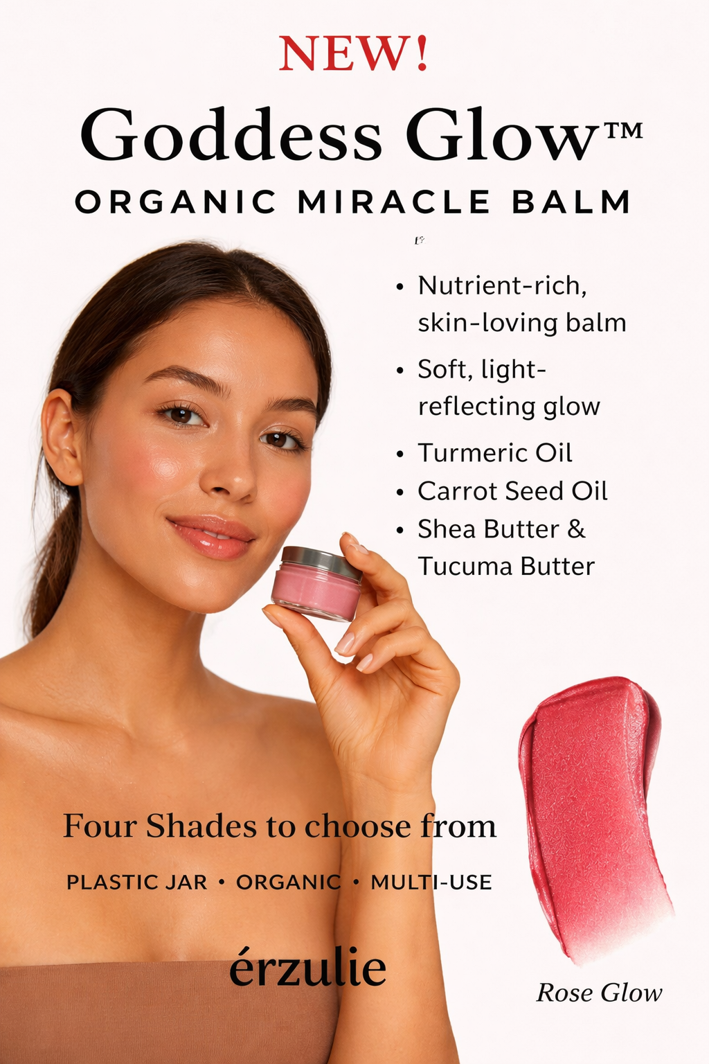 Organic Miracle Balm | Tinted Face Balm | Goddess Glow Multi-tasking Balm| Non- Comedogenic | All Over Glow Balm| Sheer Buildable Balms