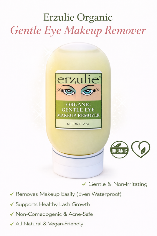 Organic Eye Makeup Remover Gel    Vegan Formula Unscented Gluten Free | Extra Gnetle|  Removes waterproof makeup with ease