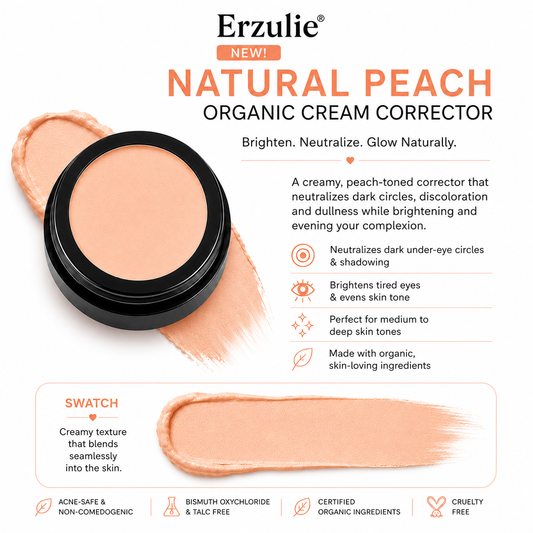 Organic Corrector in Peach | Cruelty Free | Clean Beauty| Excellent Coverage| Tattoo Cover