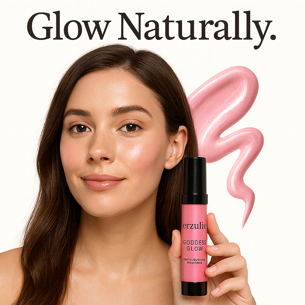 GODDESS GLOW™ Organic Makeup Liquid Brighter and Primer | Non Toxic  Acne Safe Makeup | Skin Primer and Brightener| Multi-tasking Makeup