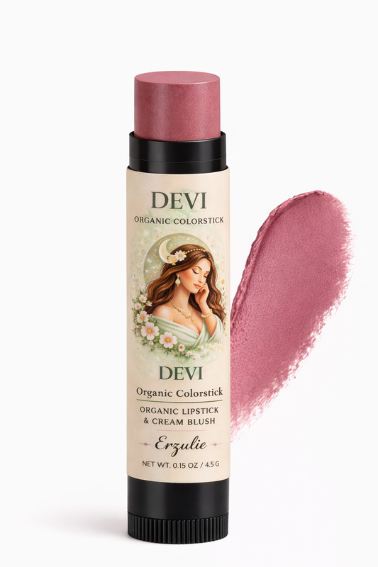 VESNA Organic Lipstick and Cream Blush Colorstick  Acne Safe Makeup | Non-Comedogenic | Cruelty Free Makeup | Gluten Free | Clean Beauty