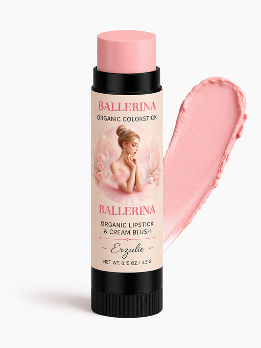 BALLERINA  Organic Lipstick and Cream Blush  Colorstick  Non-Comedogenic | Cruelty Free Cosmetics | Acne Safe Makeup