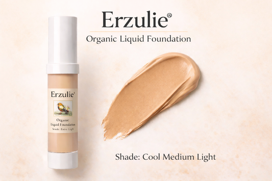Organic Liquid Foundation in Cool Medium Light  Non-Comedogenic  All Natural Acne Safe Mineral Makeup Non Toxic Cosmetics  Cruelty Free