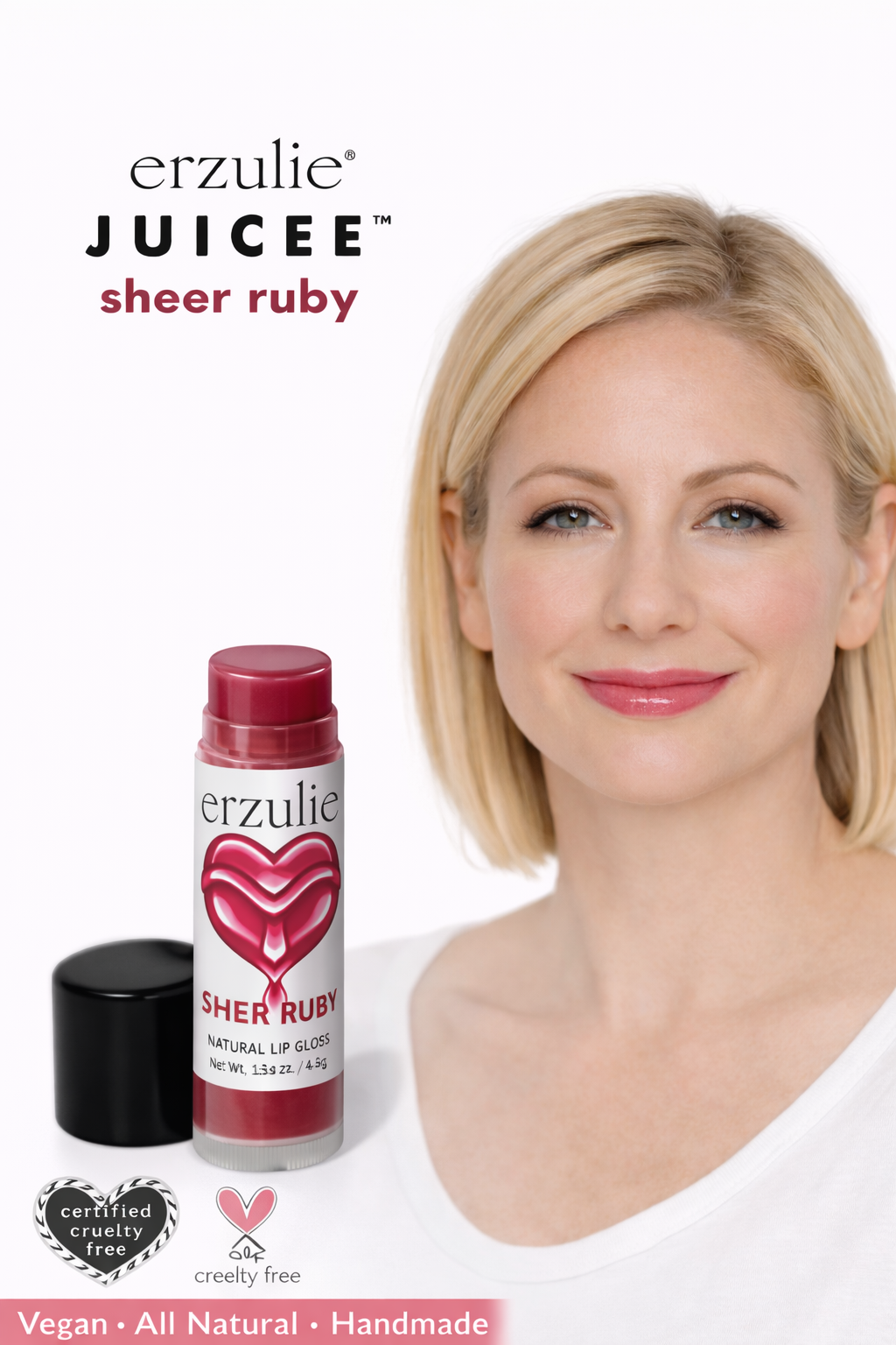 Juicee Tube Lip gloss High Ruby Berry Tint in  Tropical Berry   Organic lip gloss