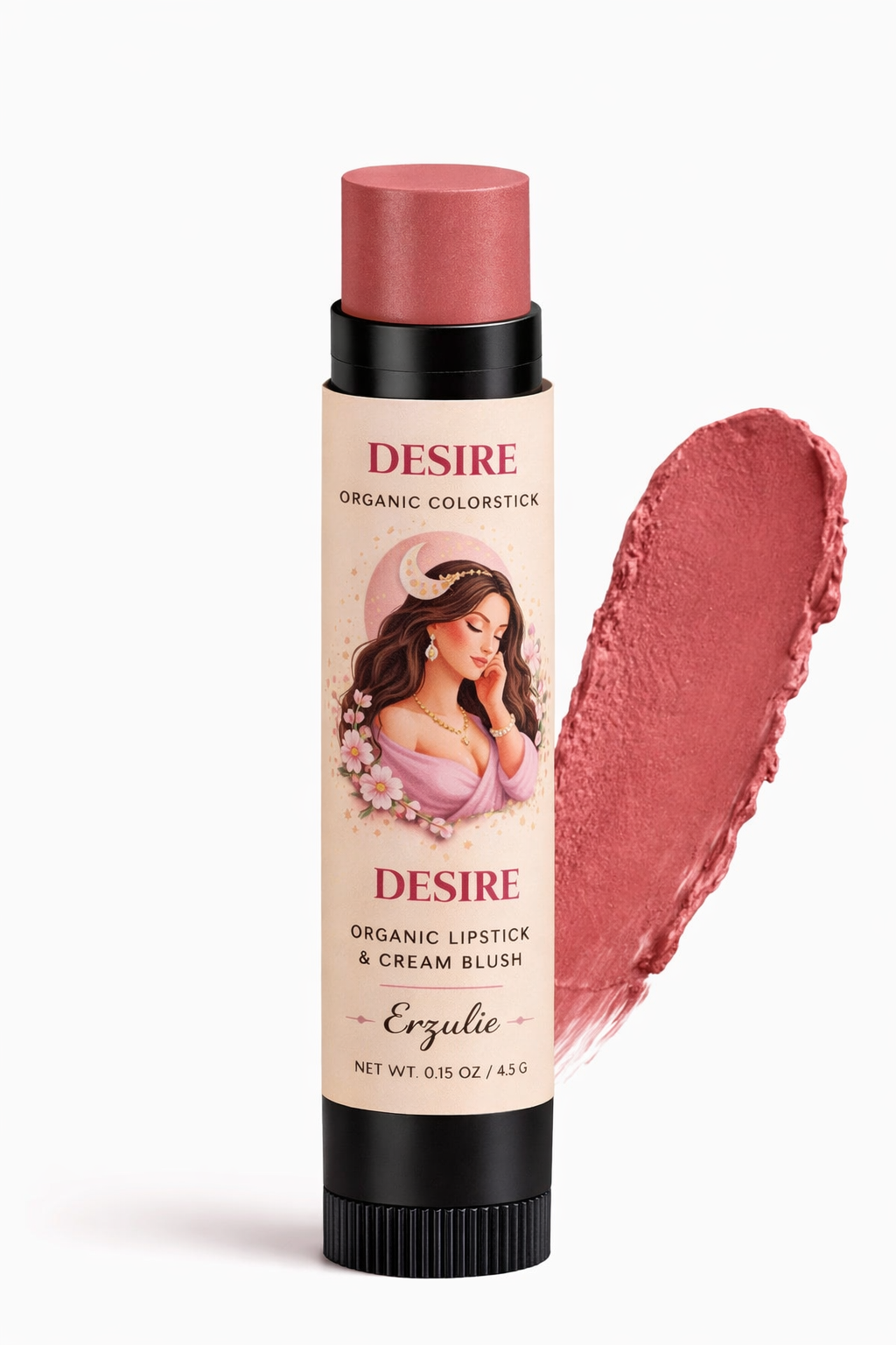 DESIRE Organic Lipstick| Natural Cream Blush | Cruelty Free Cosmetics| Non Toxic Lipstick| Gluten Free makeup| Acne Safe | multitasking