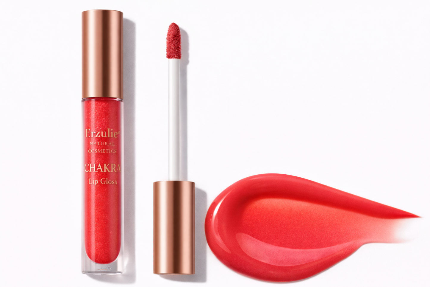 Organic Lip Gloss | Coral Pink Goddess Glaze CHAKRA | Non Toxic Makeup| Clean Beauty | Cruelty Free| Natural Lip Gloss |