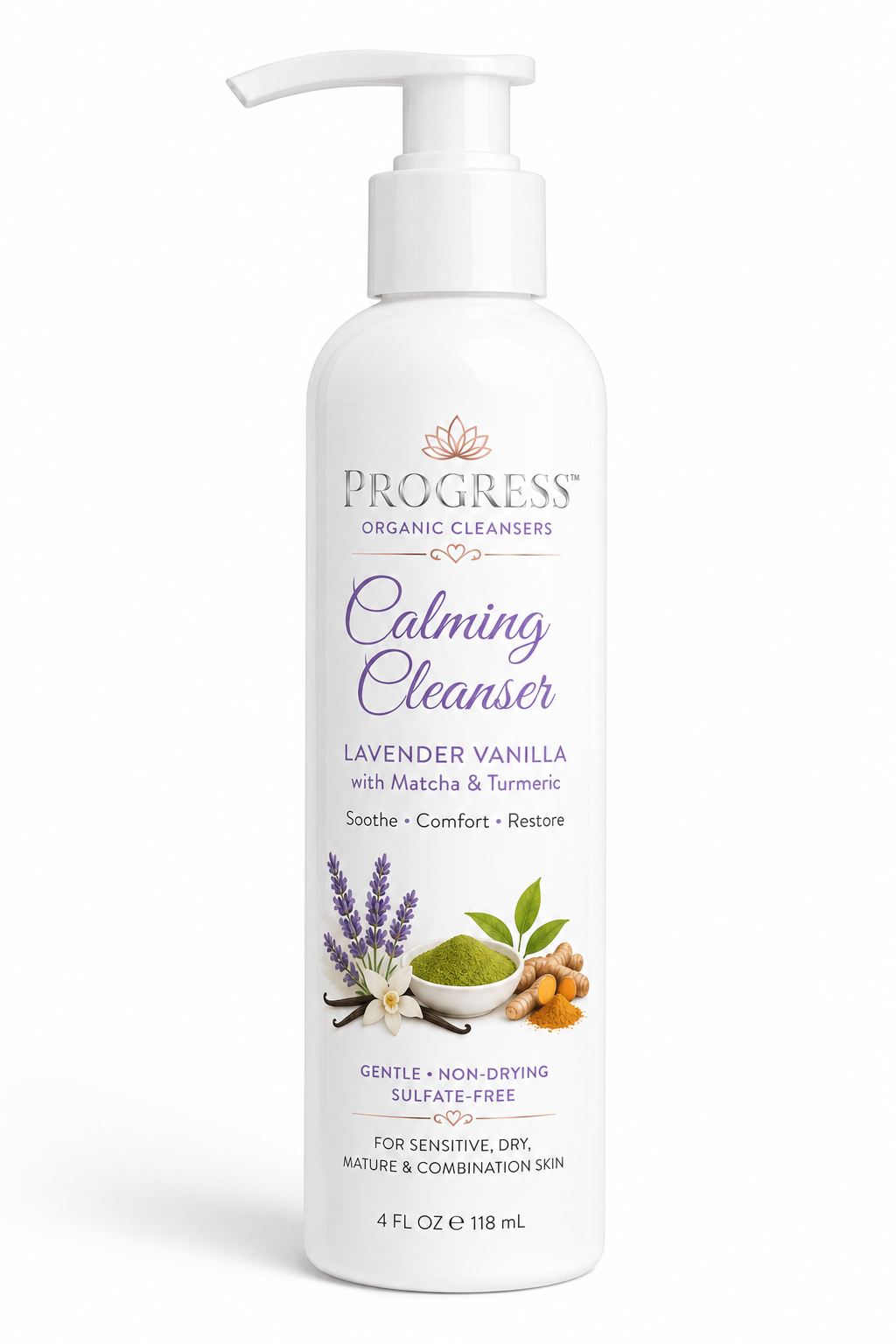Organic Cleanser | Natural Face Wash | Calming Matcha Turmeric with lactic acid Paraben Free Skincare  Non Toxic  Skincare Vegan (Copy)