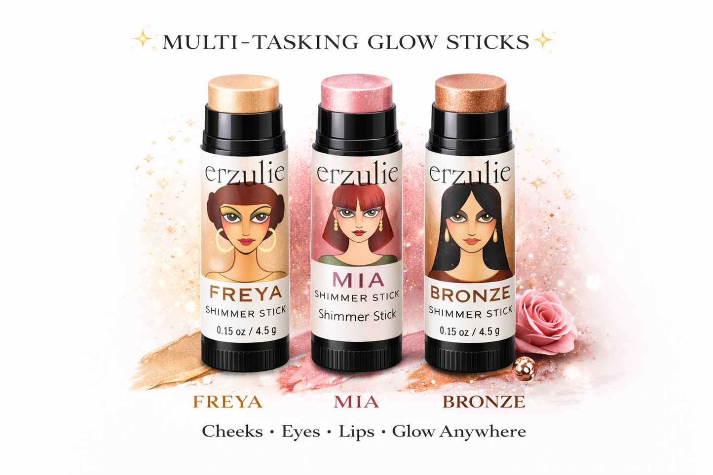 MIA Organic Cream Highlighter | Blush | Acne Safe Non Toxic  Green Makeup Cruelty Free Gluten Free | Multi-tasking makeup