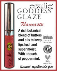 Organic Lip Gloss in NAMASTE  Goddess Glaze  Warm honey rose   Non Toxic Lip Gloss  Cruelty Free Cosmetics