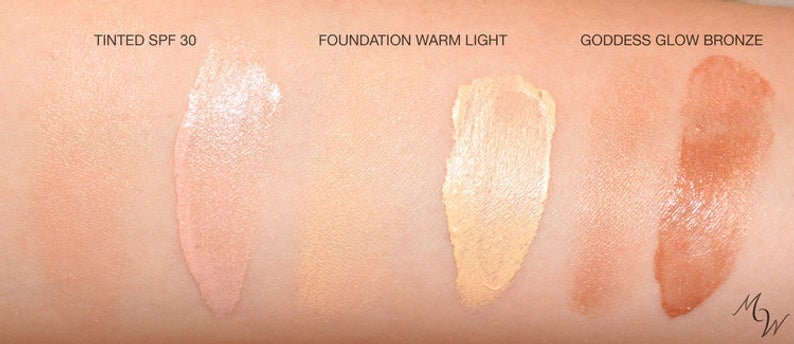 Organic Natural Mineral Liquid Foundation Unscented Vegan Mineral Makeup  Non-comedogenic  Acne Safe  Makeup WARM LIGHT