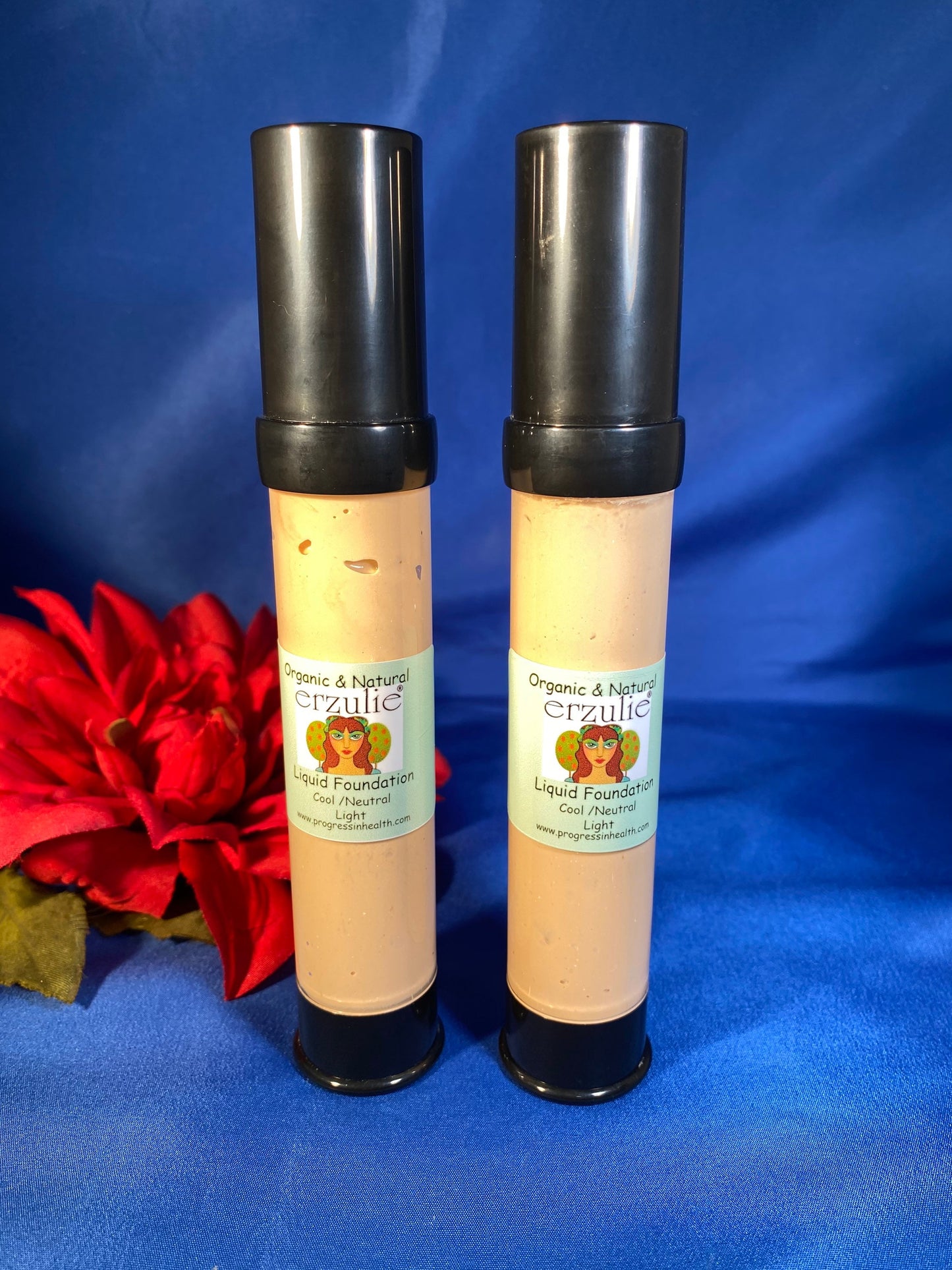 Organic Mineral Liquid  foundation in COOL/NEUTRAL LIGHT with hyaluronic acid Natural Makeup  Acne safe makeup  Non-toxic Vegan Makeup