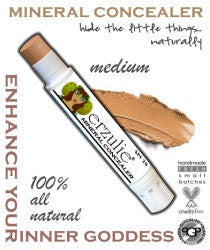 Organic Concealer in MEDIUM | Non Toxic Makeup| Gluten Free| Acne Safe| Natural Concealer with color adjusting minerals| Cruelty Free
