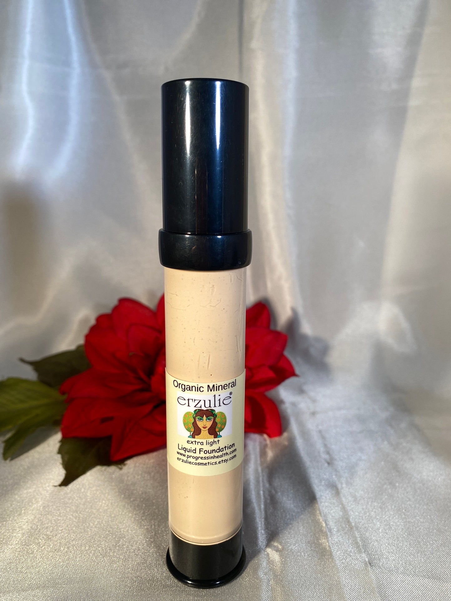 Organic Liquid Mineral Foundation in EXTRA LIGHT  Natural Acne Safe Makeup   Vegan Non-comedogenic  Unscented