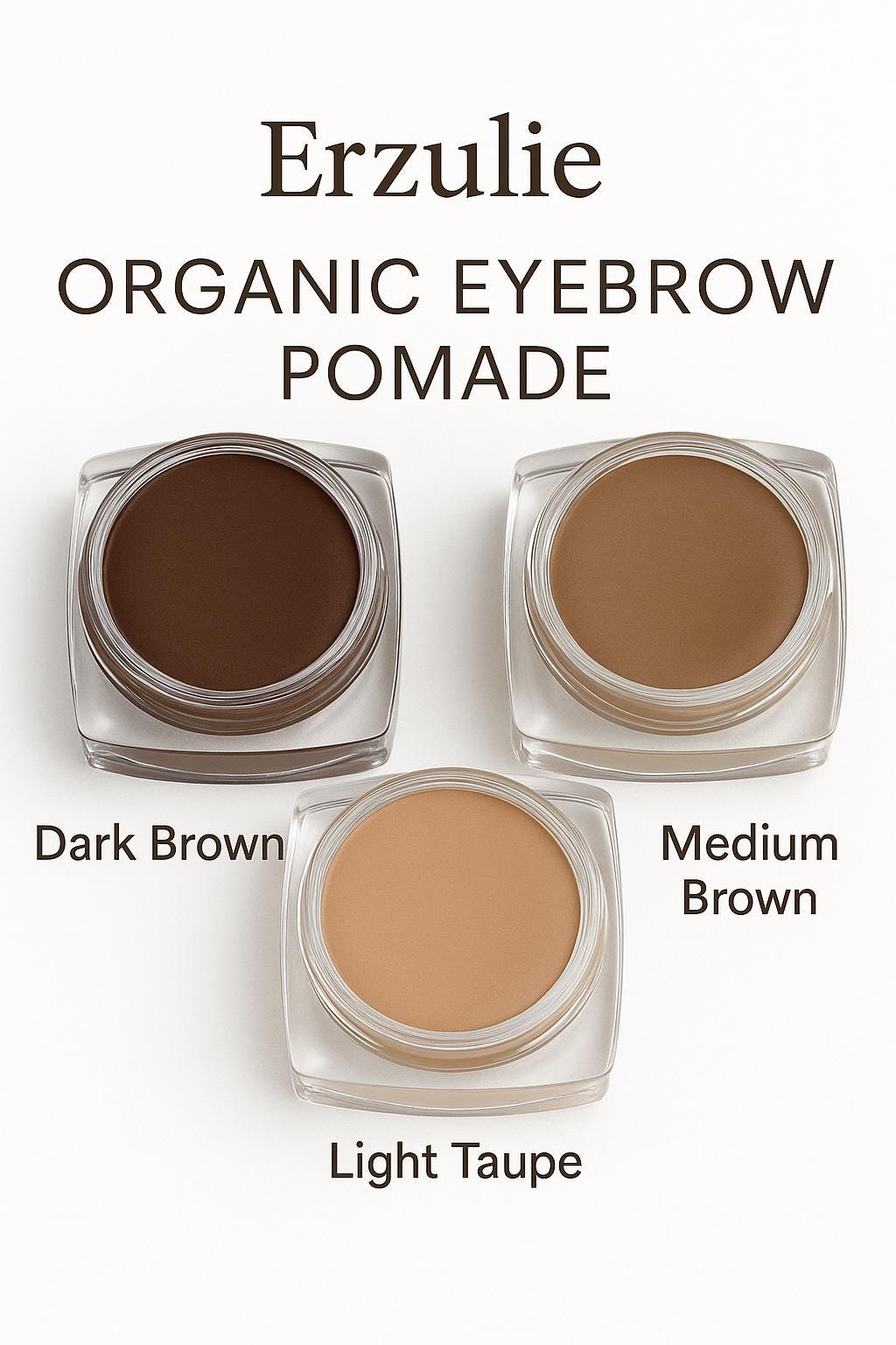 Organic Matte Eyebrow Pomade and Cream Eyeshadow | Medium Brown| Cruelty Free | Clean Beauty | Eyebrow Makeup | Natural Makeup