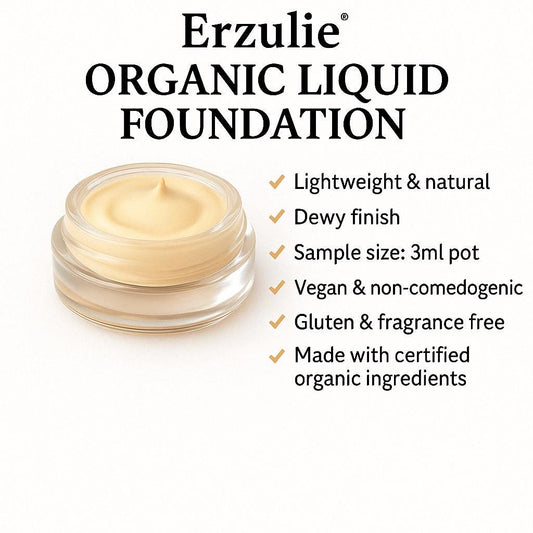 Organic foundation|  All natural Liquid Mineral Foundation SAMPLE SIZE  Non-Comedogenic  Unscented   Vegan